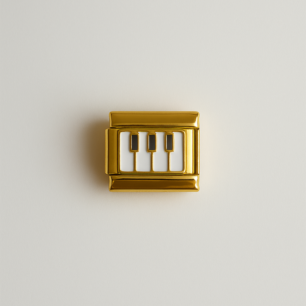 Golden Piano Charm
