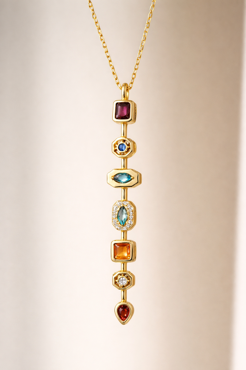 Galaxy Line Stones Necklace