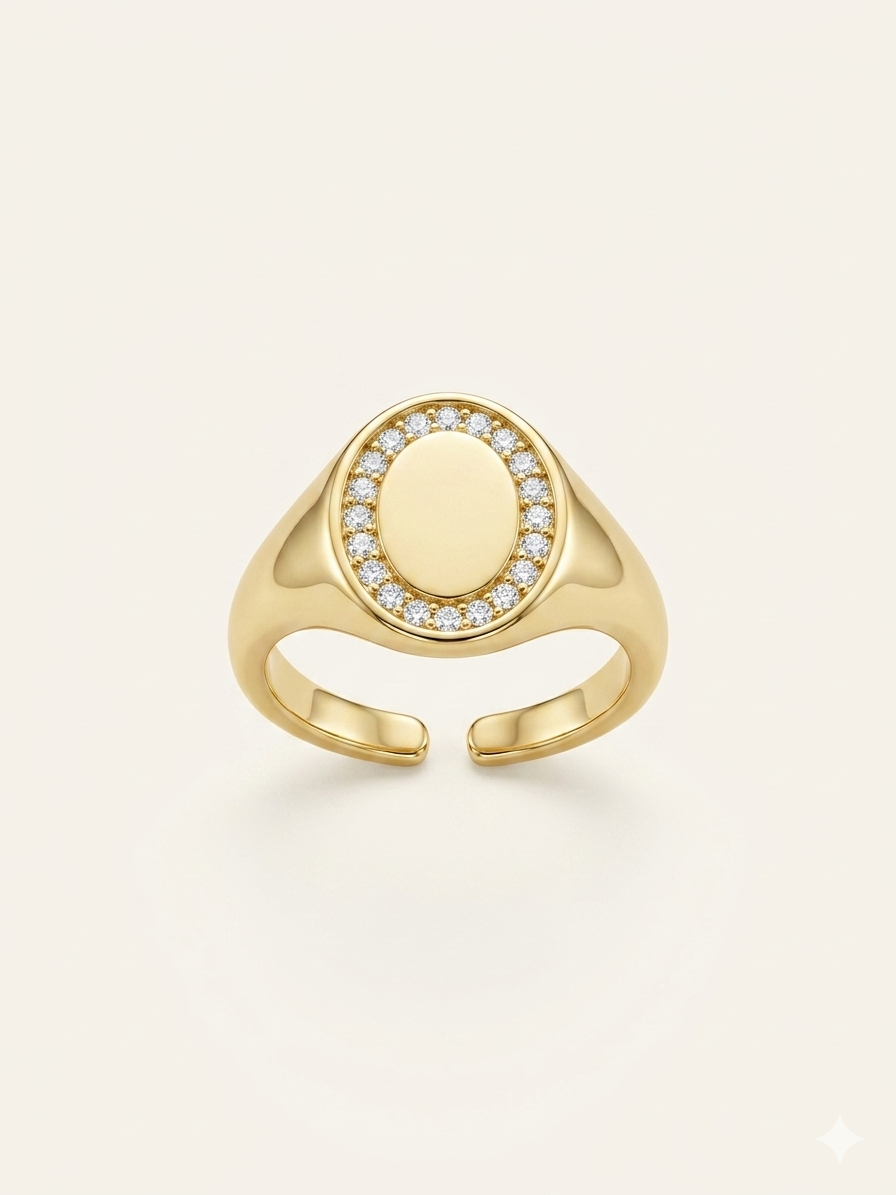 Oval Radiance Pinky Ring