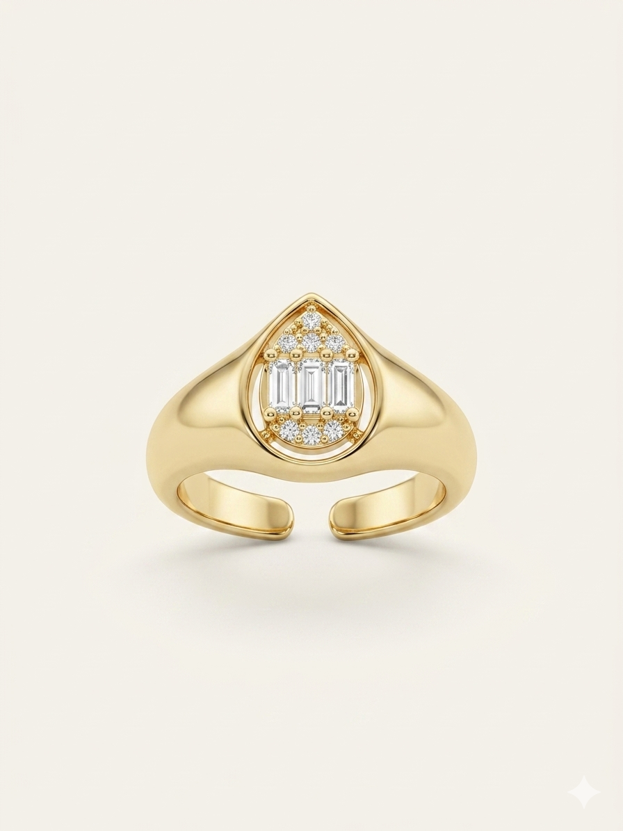 Majestic Drop Pinky Ring