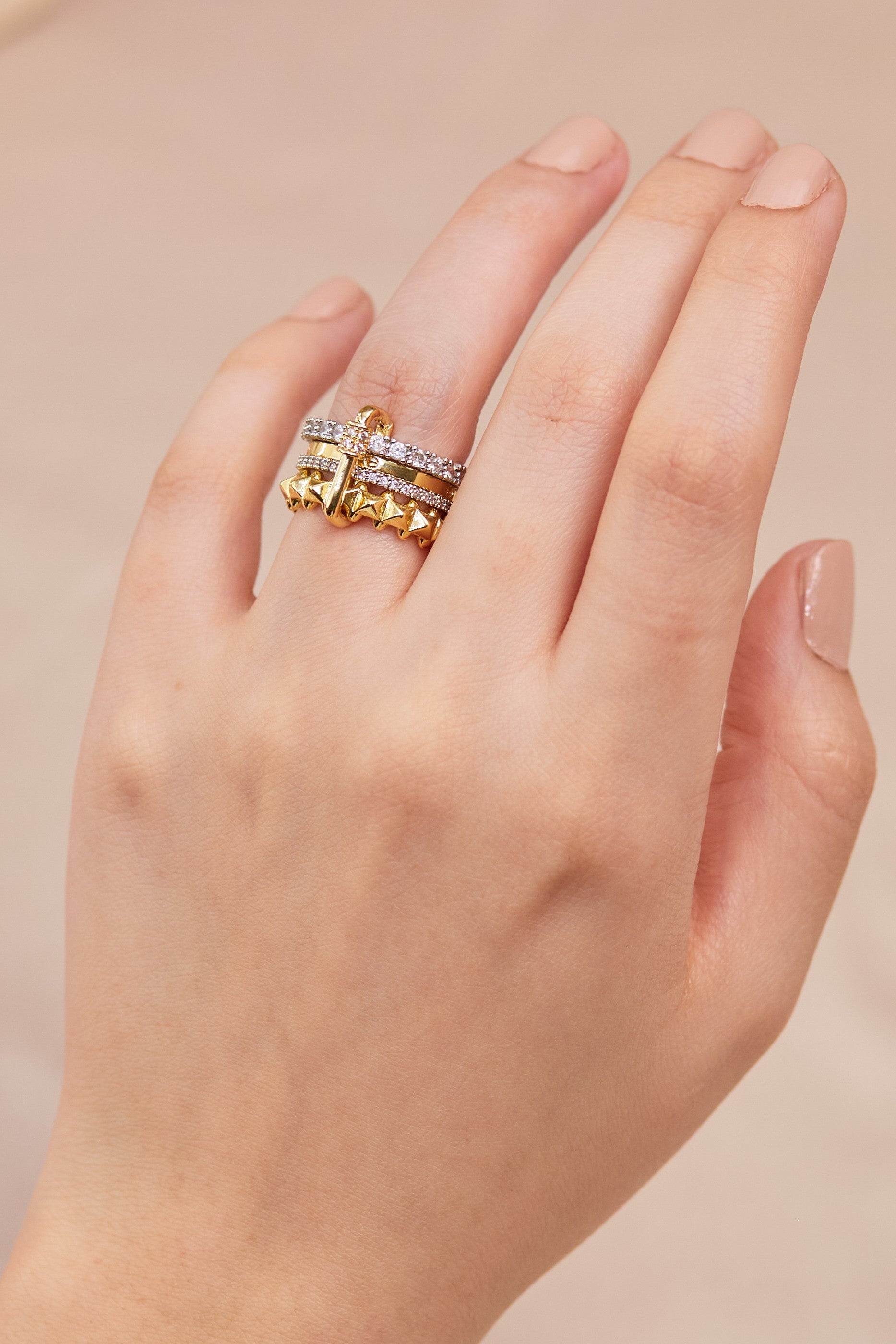 Bold Harmony Rings Set
