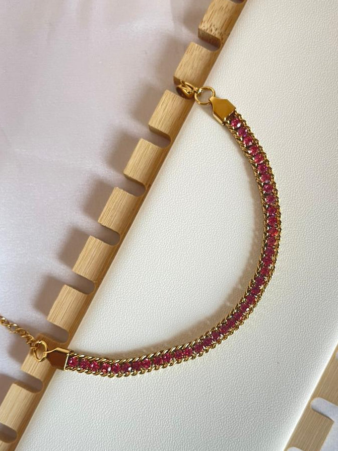 Pink Tennis Bracelet