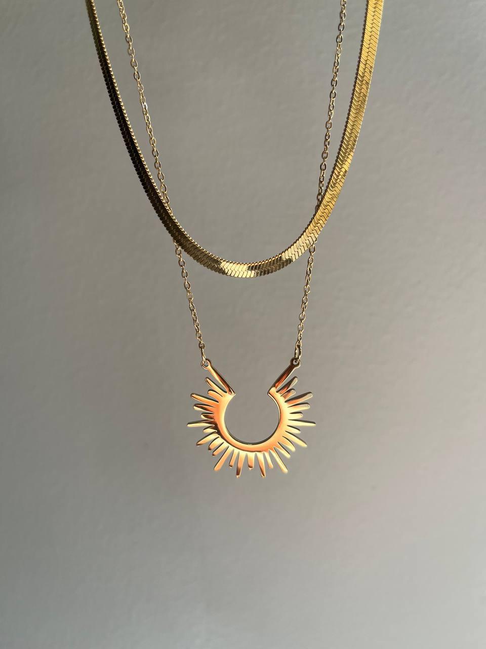 Half Sun Serpents Necklace