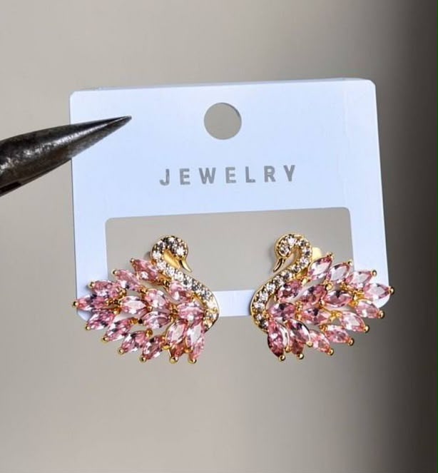 Pink Swarovsky Earings