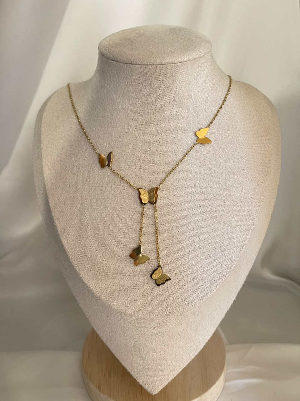 Golden Fly Butterflies Necklace