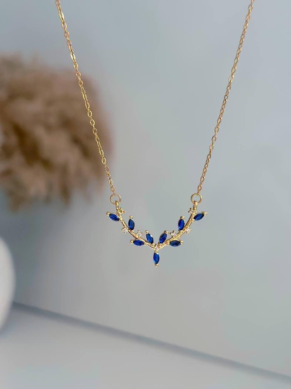 Blue Antler Necklace