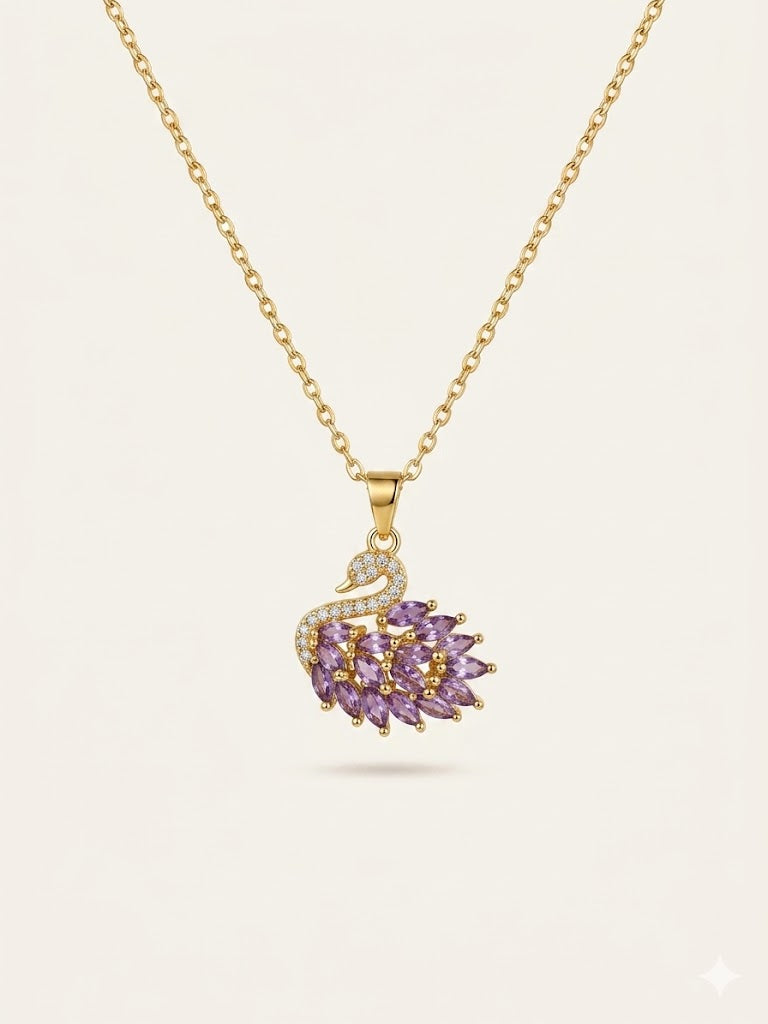 Purple Swarovsky Necklace