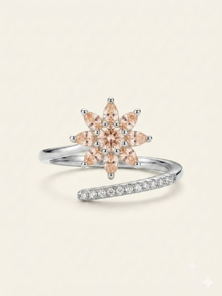 Silver Dahlia Ring